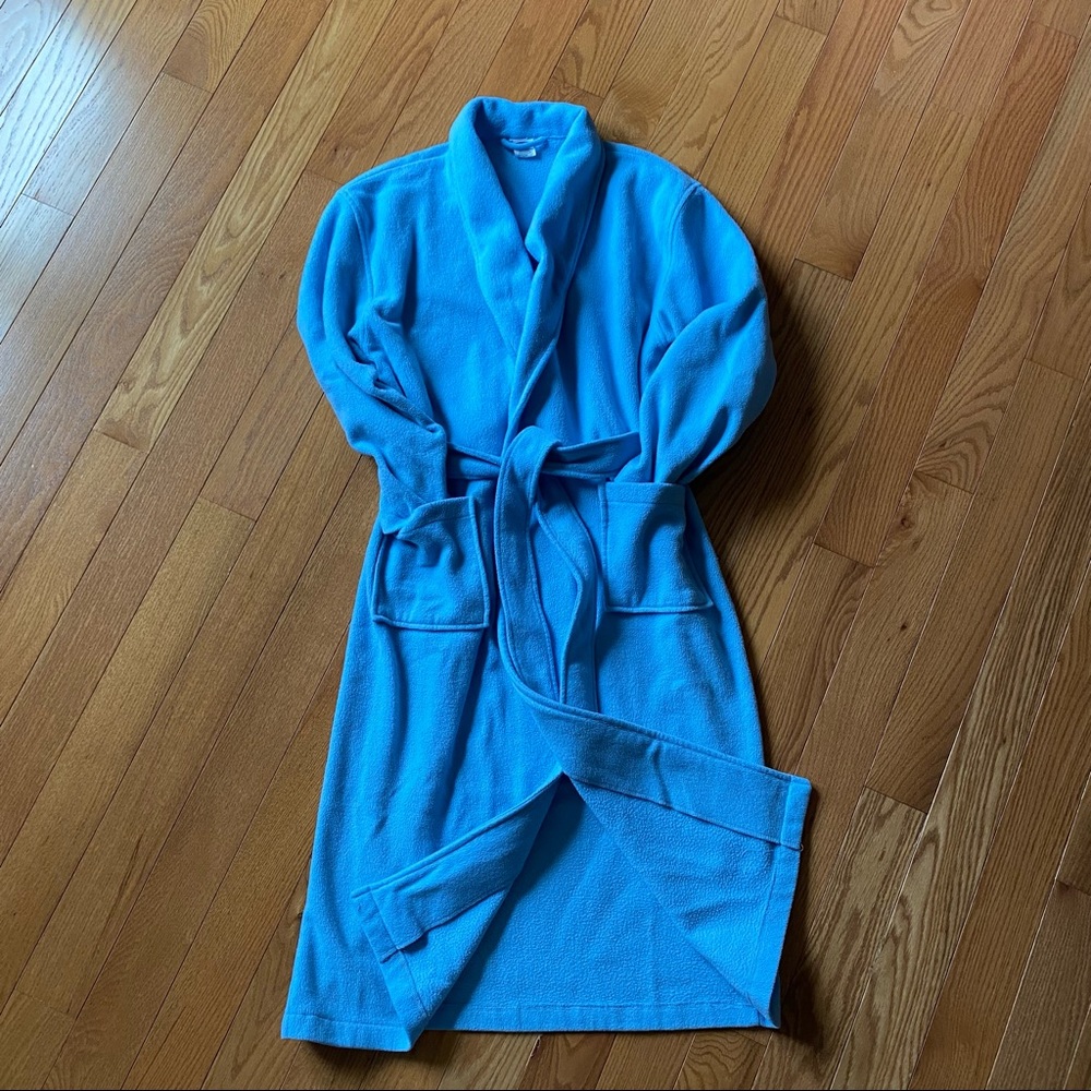 Old Navy S/M Powder Blue Fleece Robe with Sash